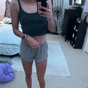 Black and White Striped PJ Shorts from Brandy Melville